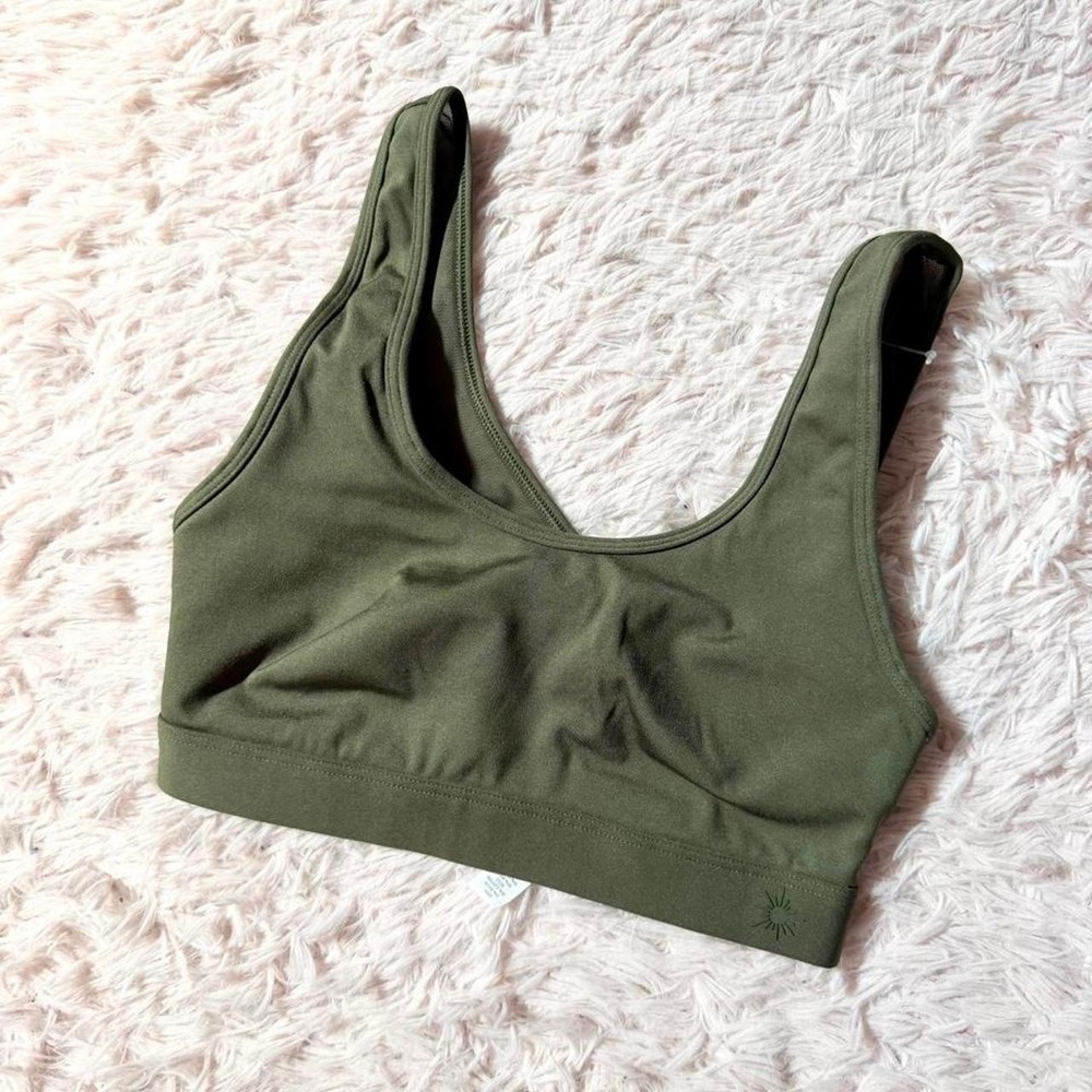 Offline by Aerie Mesh Crossover Supportive Utility Sports Bra Womens XS Gorpcore
